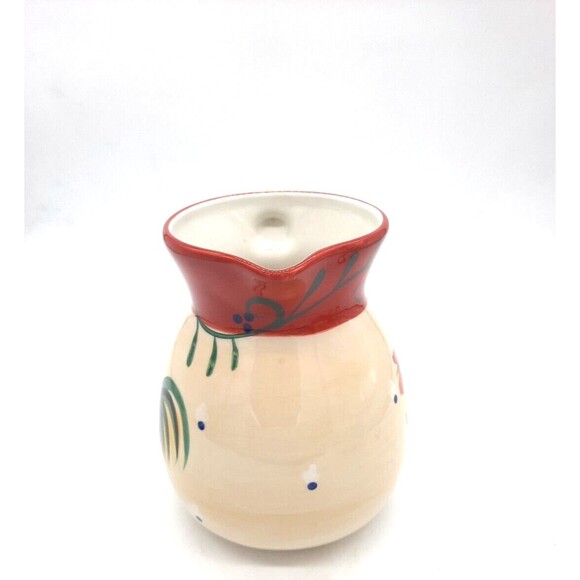 Vintage 222 FlFTH Ameraucana Discontinued Red Rooster Pitcher Vase - Picture 3 of 8